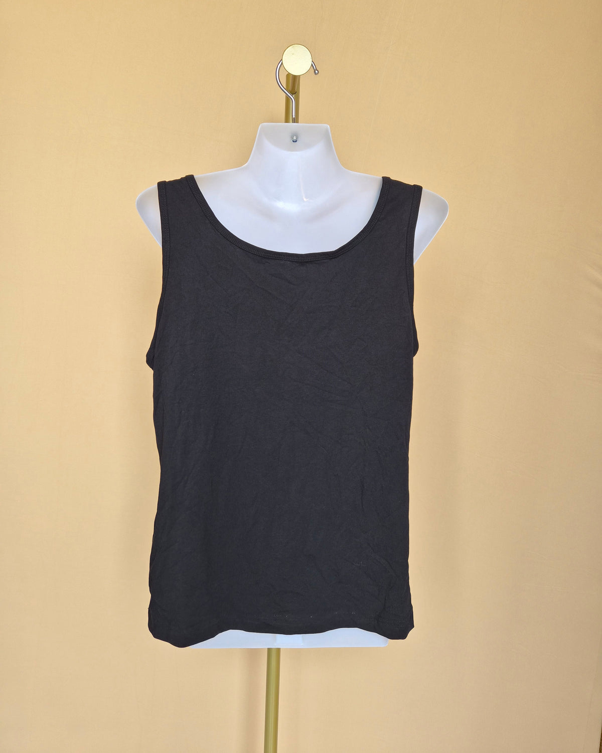 Black Relaxed-Fit Sleeveless Tank Top (Esitmate Size L)