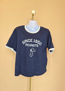 Peanuts Snoopy Navy Ringer T-Shirt XXL