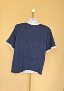 Peanuts Snoopy Navy Ringer T-Shirt XXL
