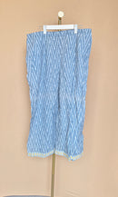 Libas Blue Ikat-Print Wide-Leg Trousers – Size XL