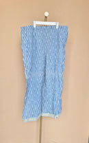 Libas Blue Ikat-Print Wide-Leg Trousers – Size XL