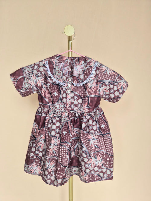 Handmade Batik-Print Girls’ Dress – Size 1–2 Years Brand New