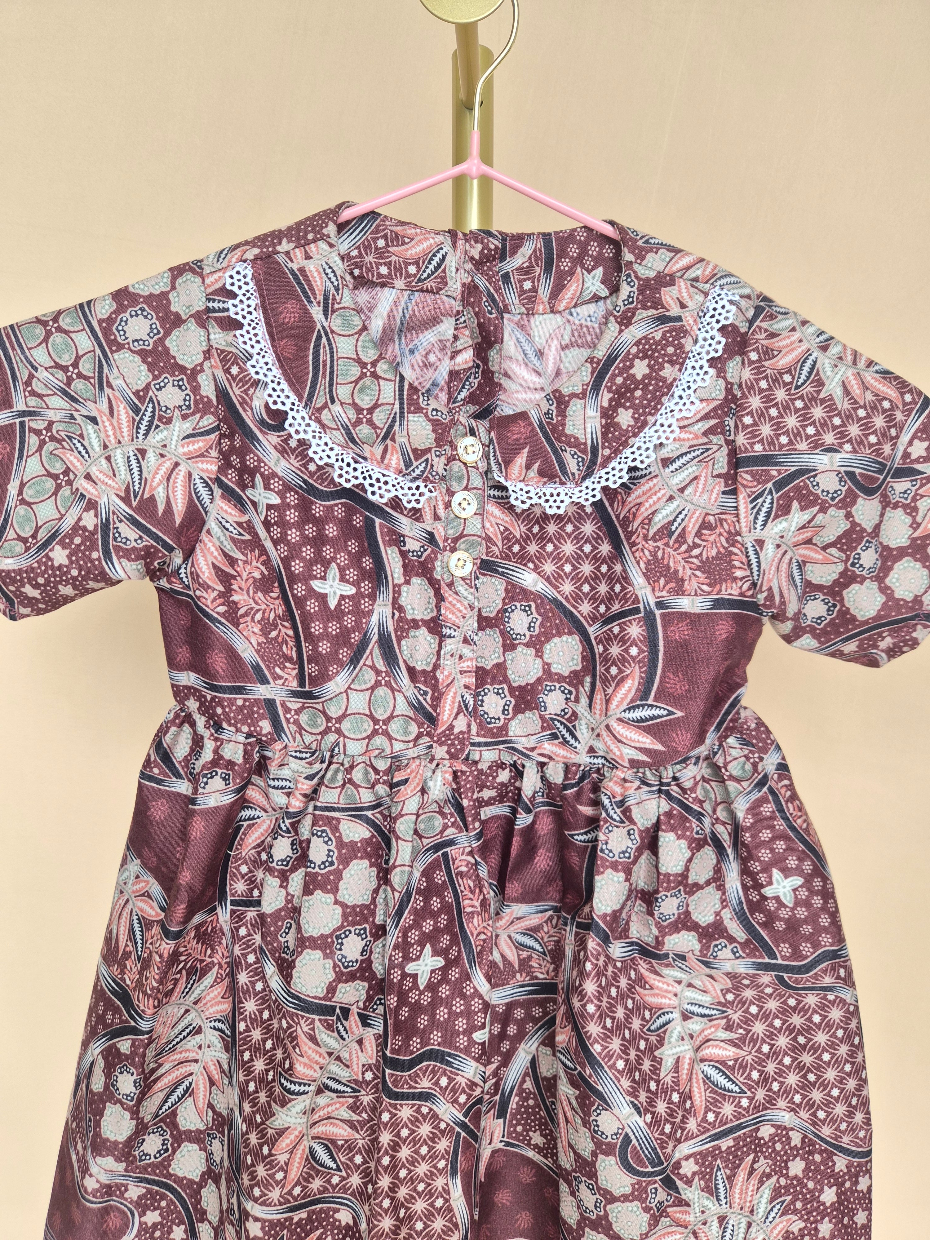 Handmade Batik-Print Girls’ Dress – Size 1–2 Years Brand New