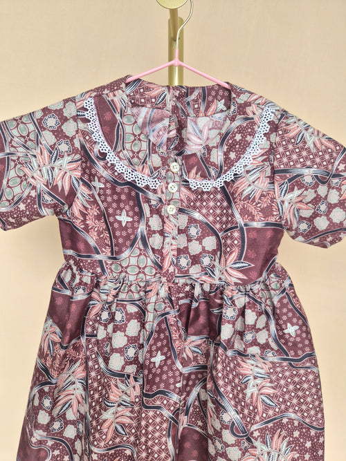 Handmade Batik-Print Girls’ Dress – Size 1–2 Years Brand New