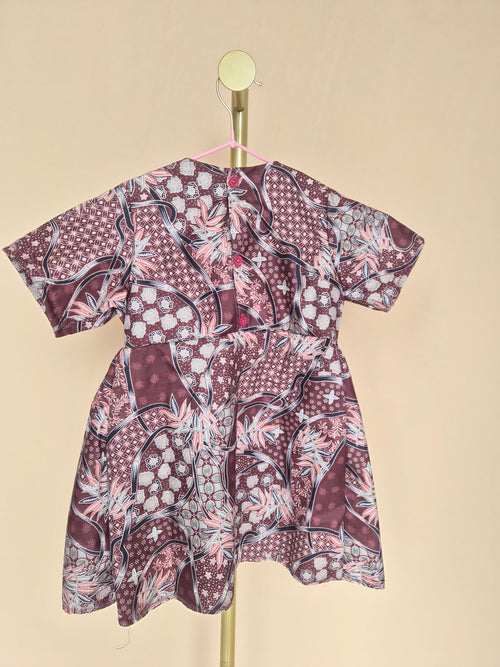 Handmade Batik-Print Girls’ Dress – Size 1–2 Years Brand New