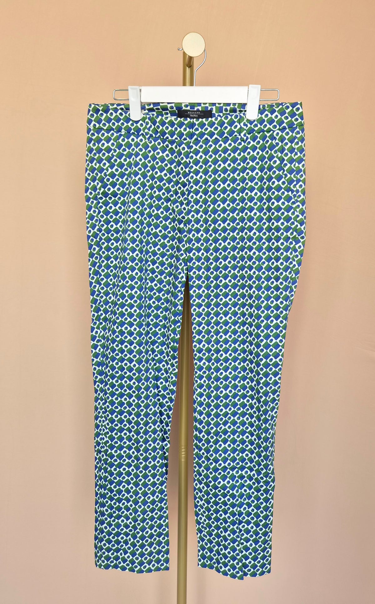 Weekend Max Mara Printed Cigarette Trousers Size M