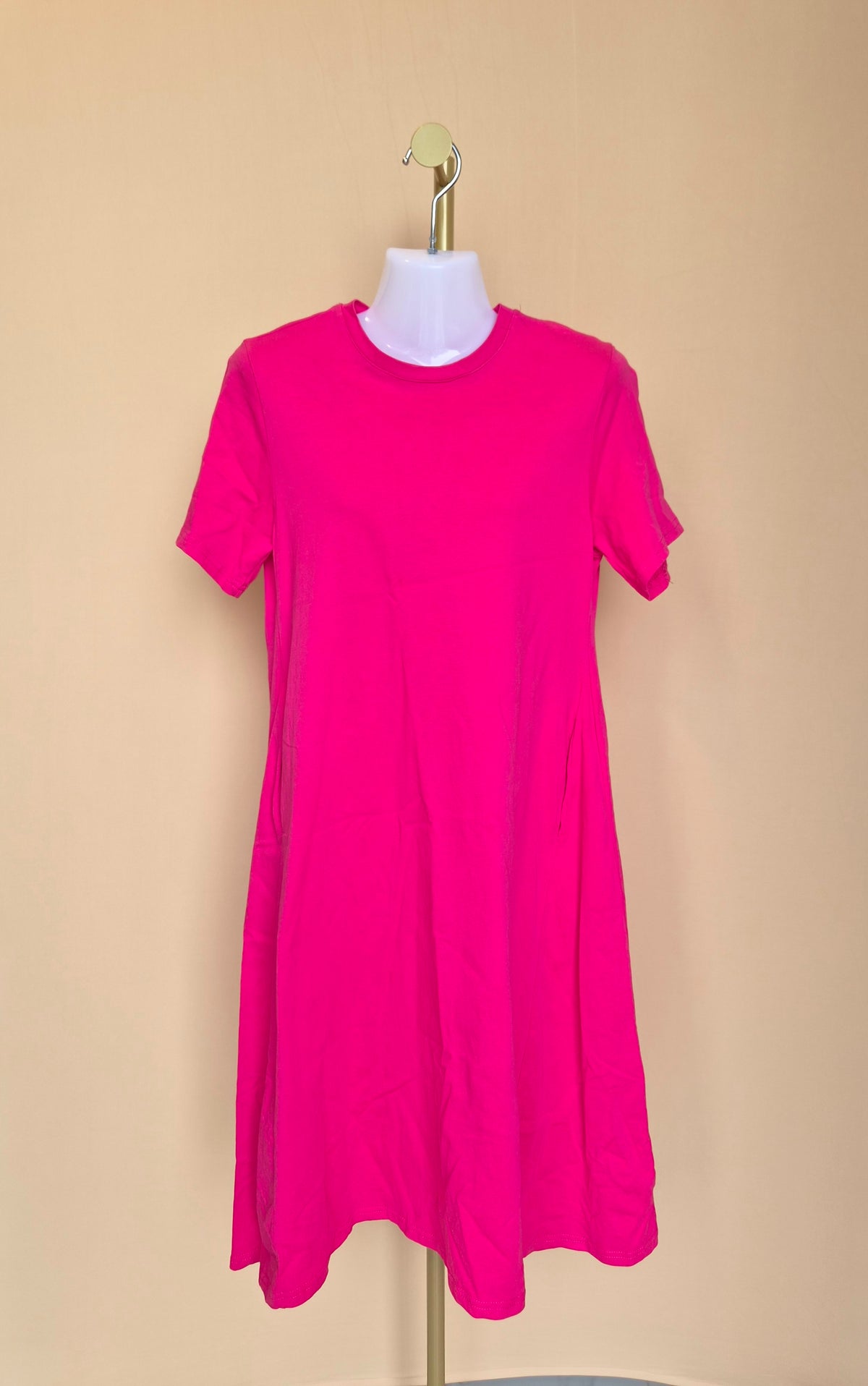 Hot Pink T-Shirt Dress – Size M