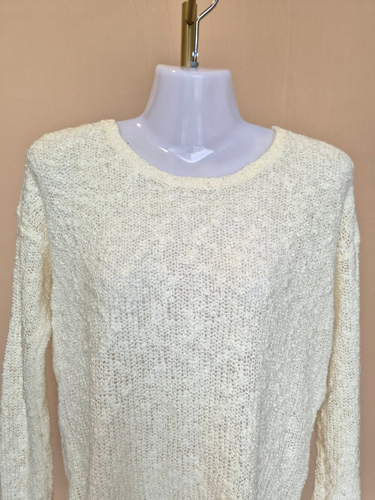 Mango Basics Cream Lightweight Knit Sweater Est Size S