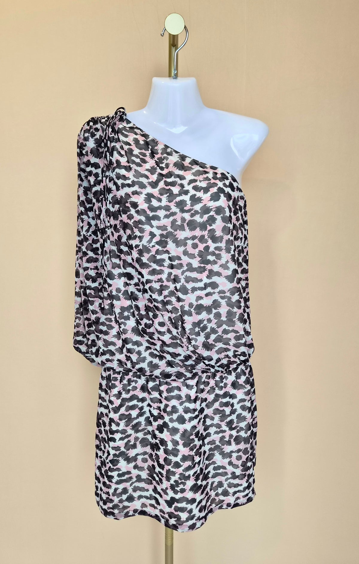 Eclipse One-Shoulder Printed Mini Dress S/M