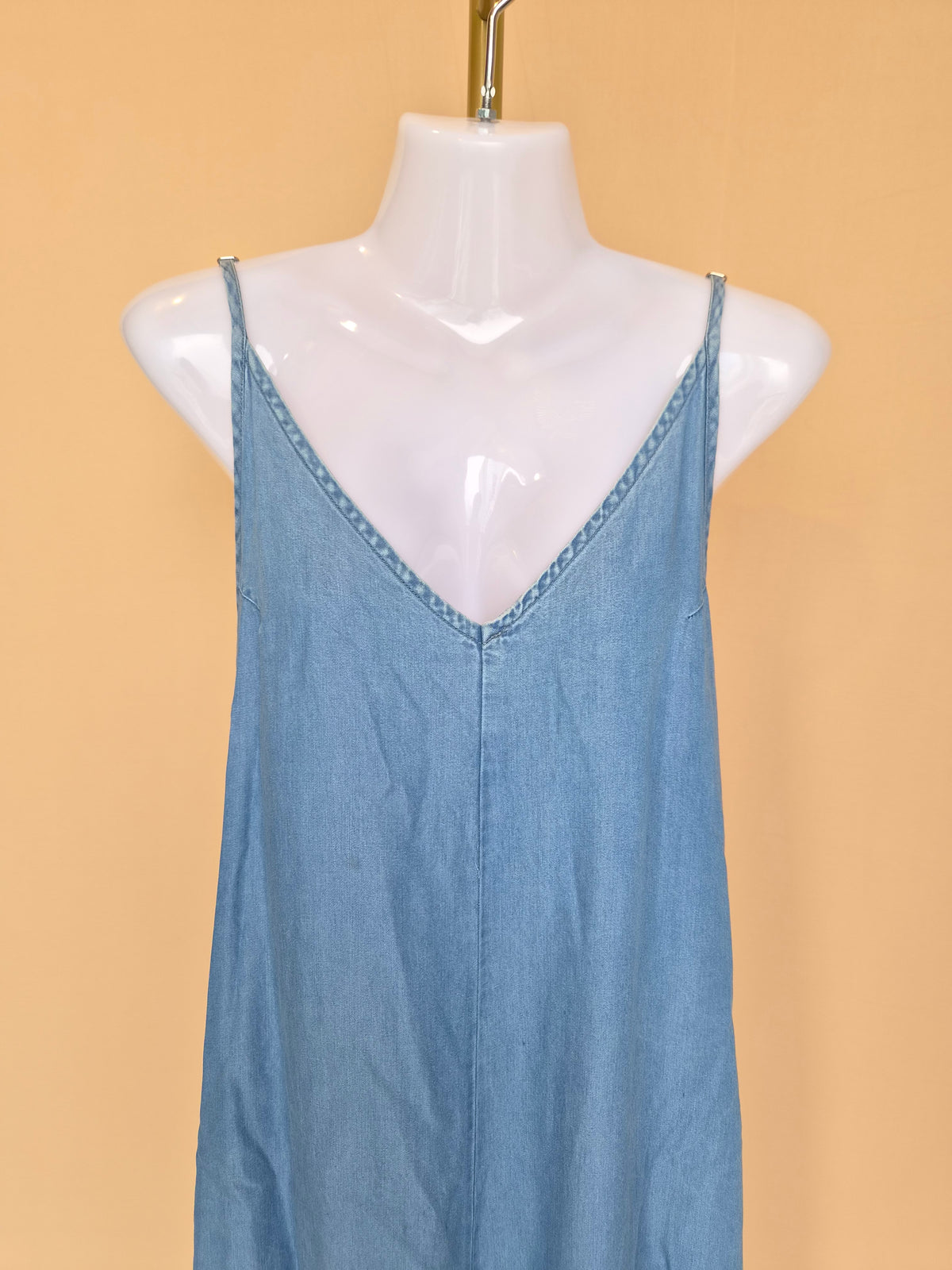 LALU Blue Denim-Style Midi Dress – Size M
