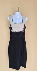 Doublewoot Black and Nude Lace-Detail Pencil Dress – Size L