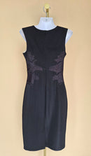 Doublewoot Black and Nude Lace-Detail Pencil Dress – Size L