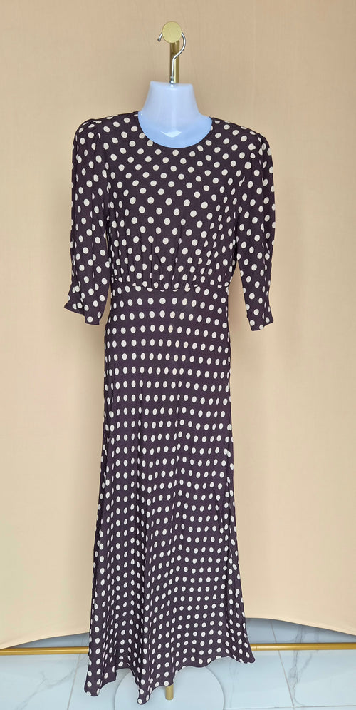 M&S Collection Polka-Dot Maxi Dress – Size UK 6
