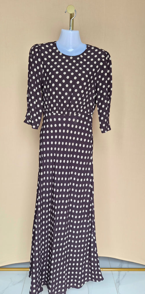 M&S Collection Polka-Dot Maxi Dress – Size UK 6
