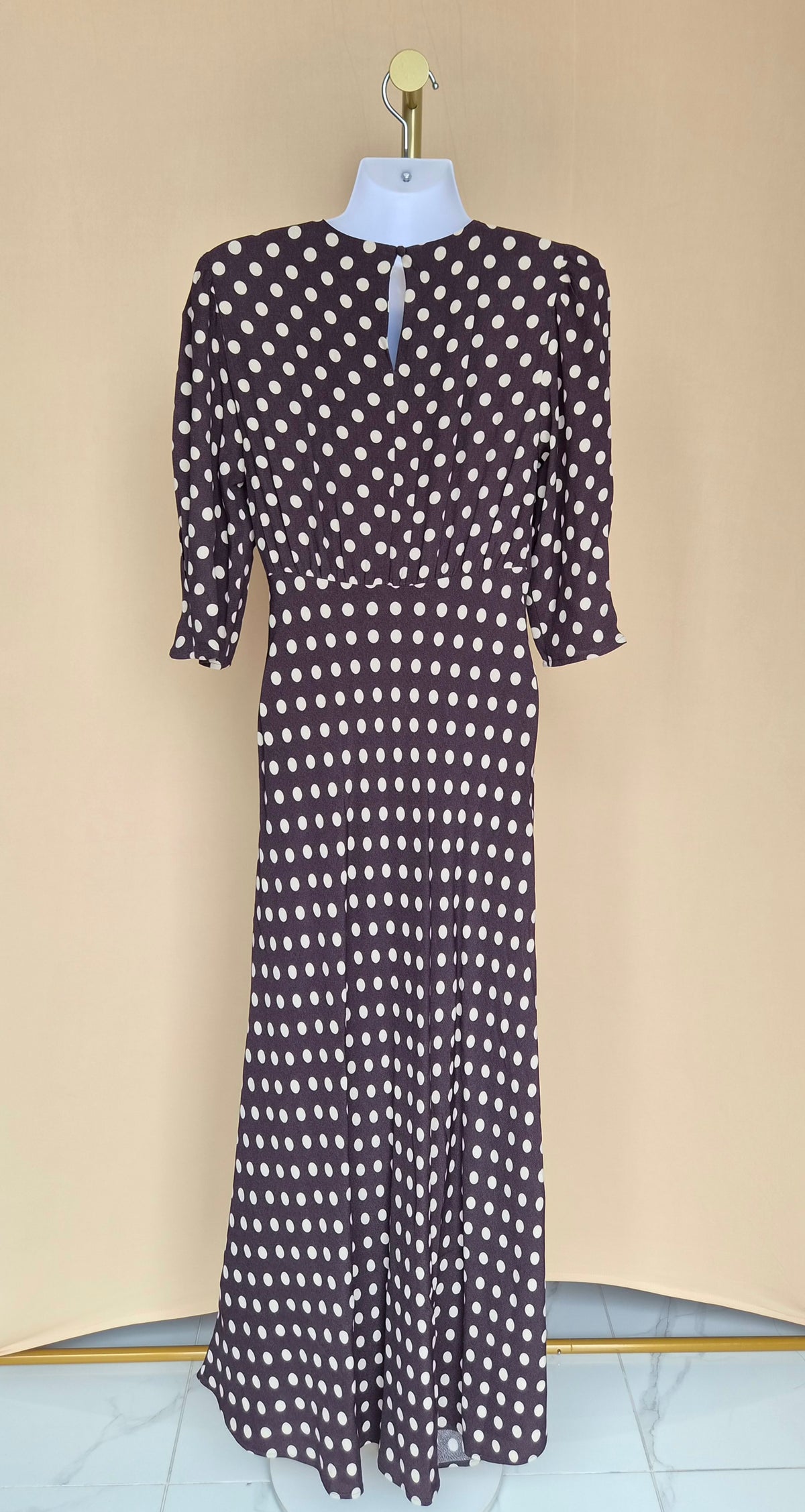 M&S Collection Polka-Dot Maxi Dress – Size UK 6