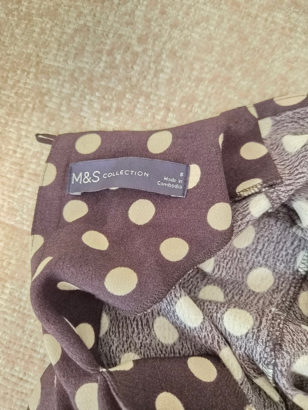 M&S Collection Polka-Dot Maxi Dress – Size UK 6