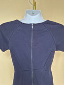 Navy Blue Short-Sleeve Pencil Dress – Estimate Size XS
