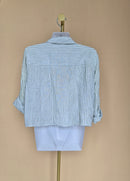 H&M Striped Linen Tie-Front Shirt – Size S