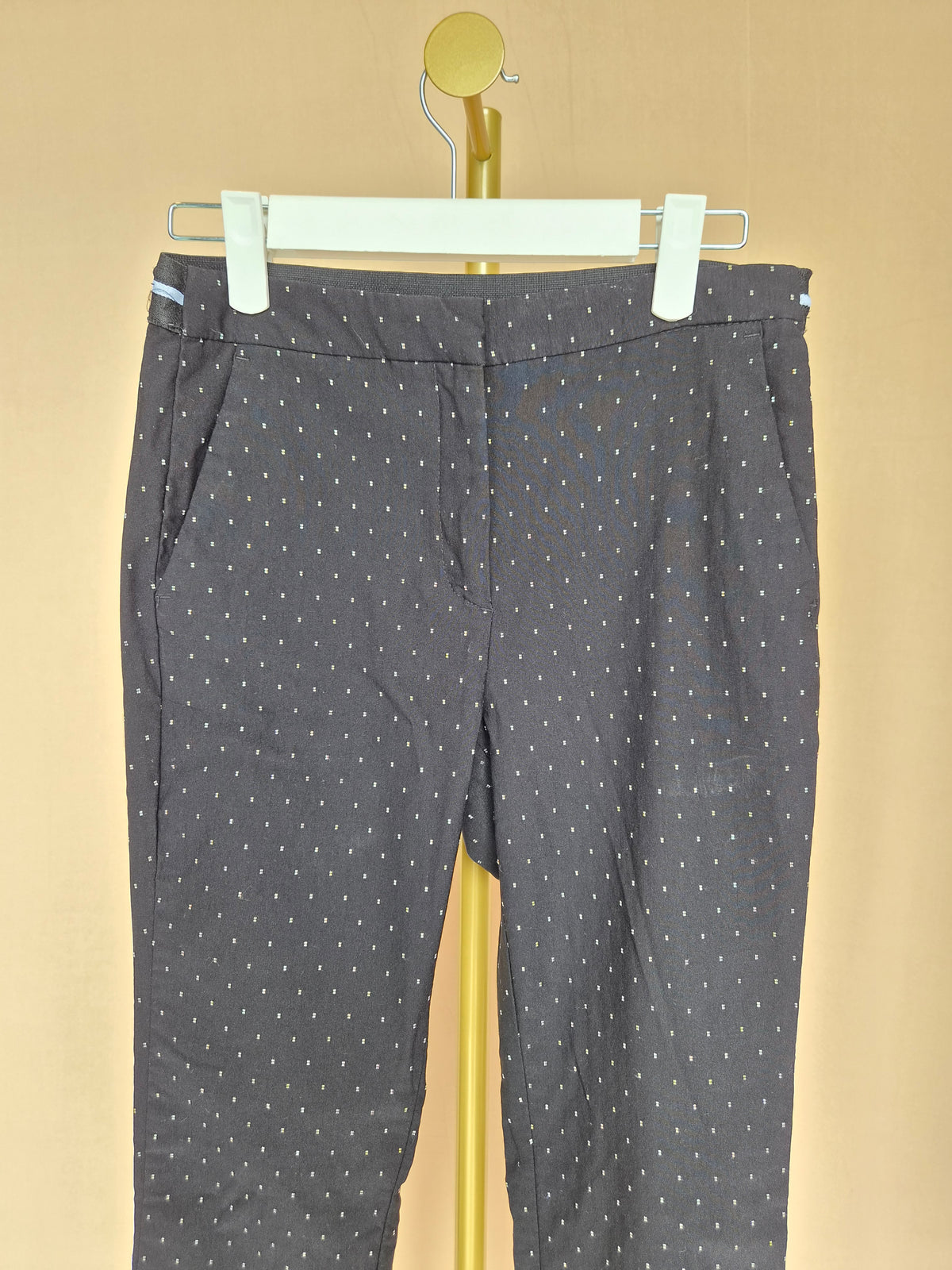 Zara Basic Printed Tapered Trousers – Size XS