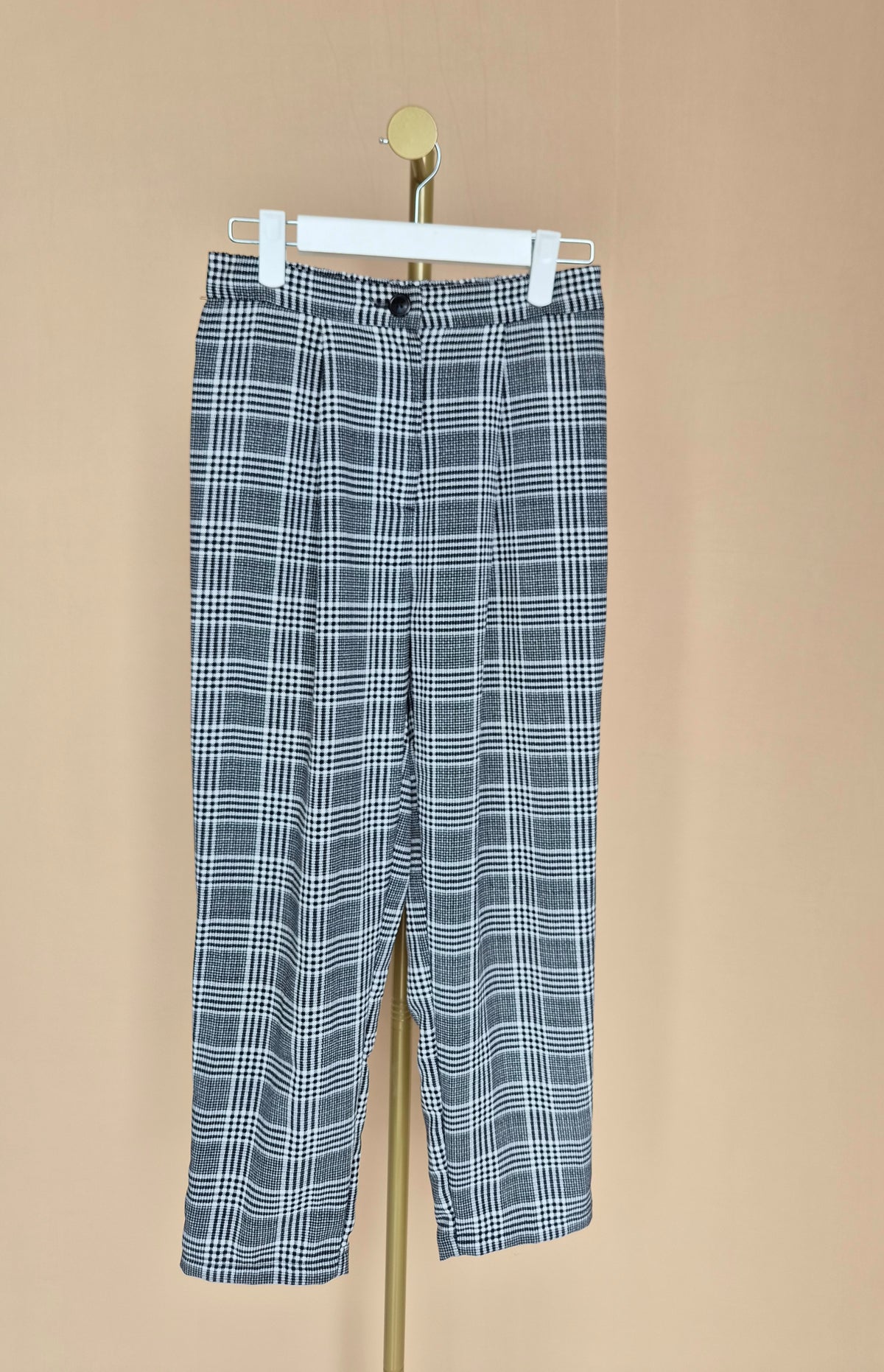 H&M Divided Check Trousers – Size XS Petite (UK 4P)