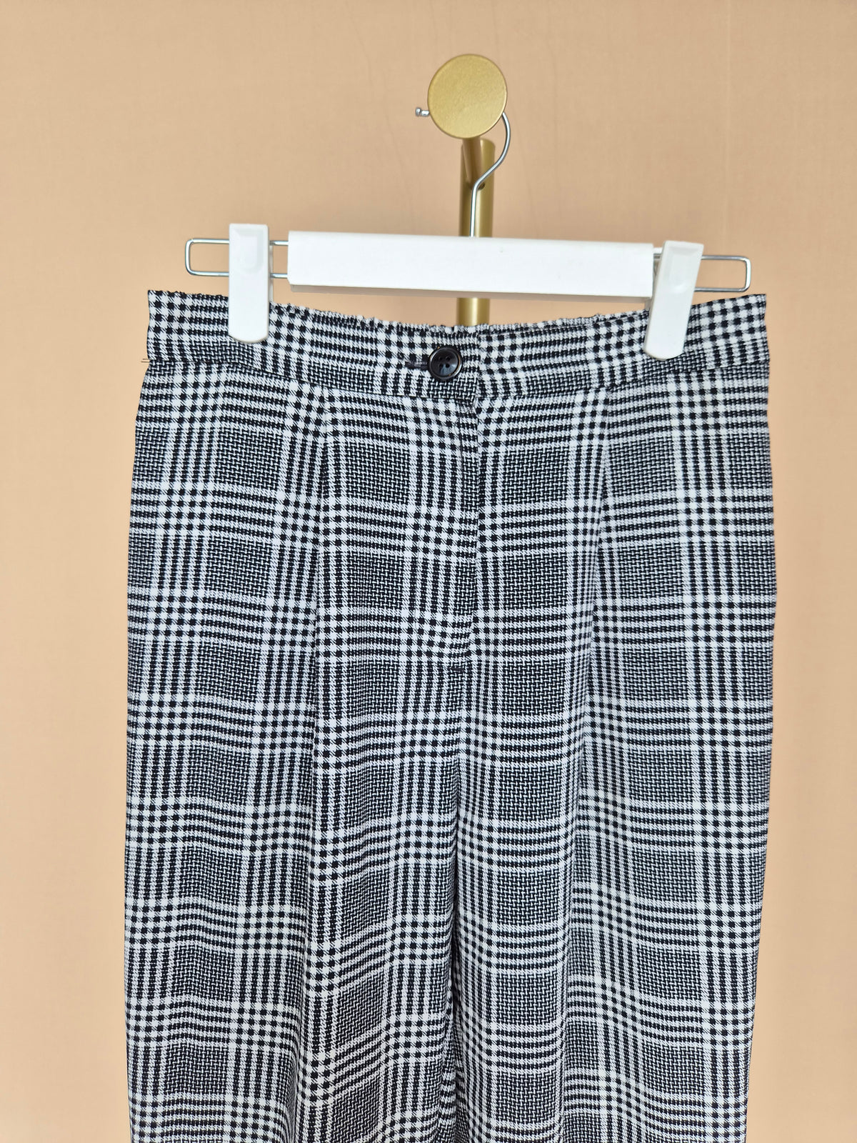 H&M Divided Check Trousers – Size XS Petite (UK 4P)