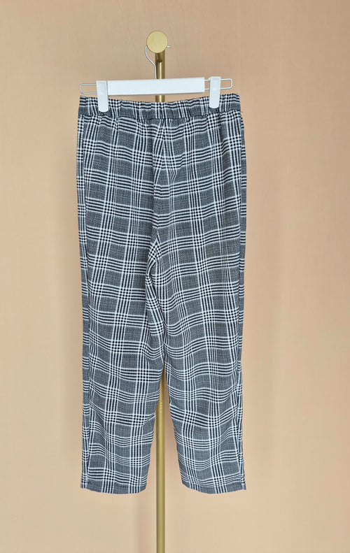 H&M Divided Check Trousers – Size XS Petite (UK 4P)