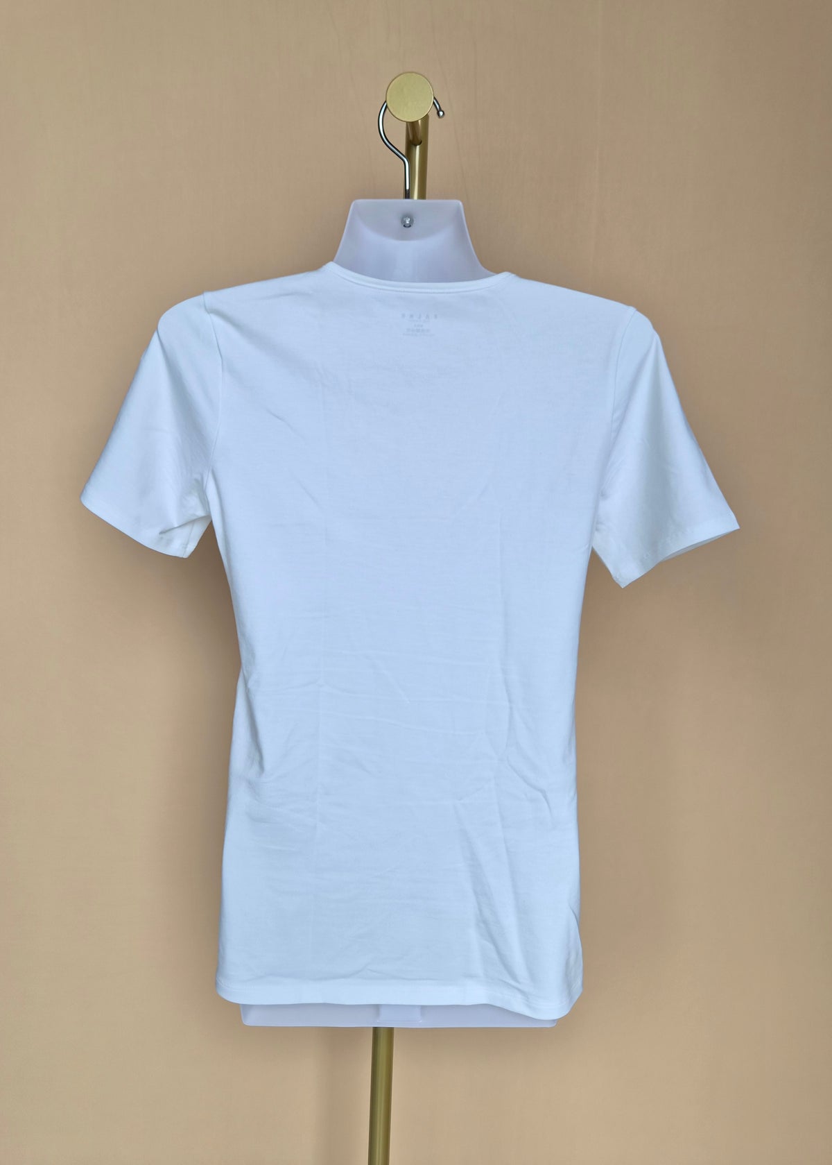 Falke White Scoop-Neck T-Shirt Size S