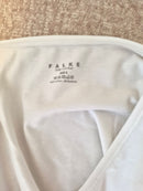 Falke White Scoop-Neck T-Shirt Size S