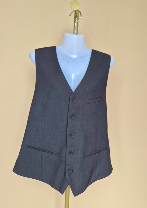 H&M Men’s Dark Charcoal Tailored Waistcoat – Size XXL