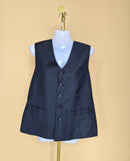 H&M Men’s Navy Pinstripe Tailored Waistcoat – Size XXL