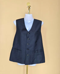 H&M Men’s Navy Pinstripe Tailored Waistcoat – Size XXL