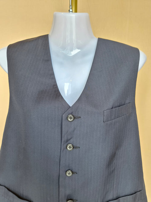 H&M Men’s Navy Pinstripe Tailored Waistcoat – Size XXL