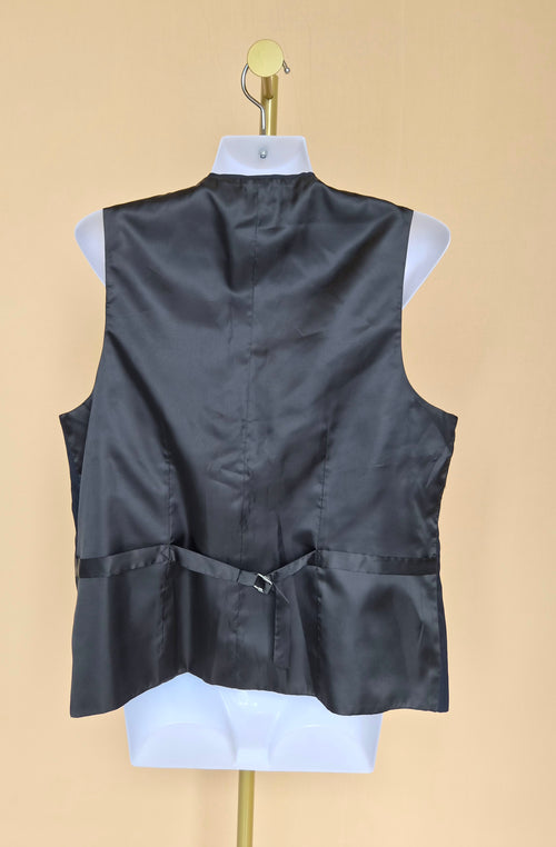 H&M Men’s Navy Pinstripe Tailored Waistcoat – Size XXL