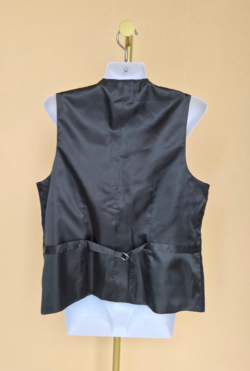 H&M Men’s Navy Pinstripe Tailored Waistcoat – Size XXL