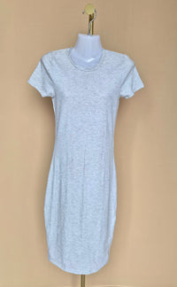 Cotton On Light Grey Marle T-Shirt Midi Dress – Size S
