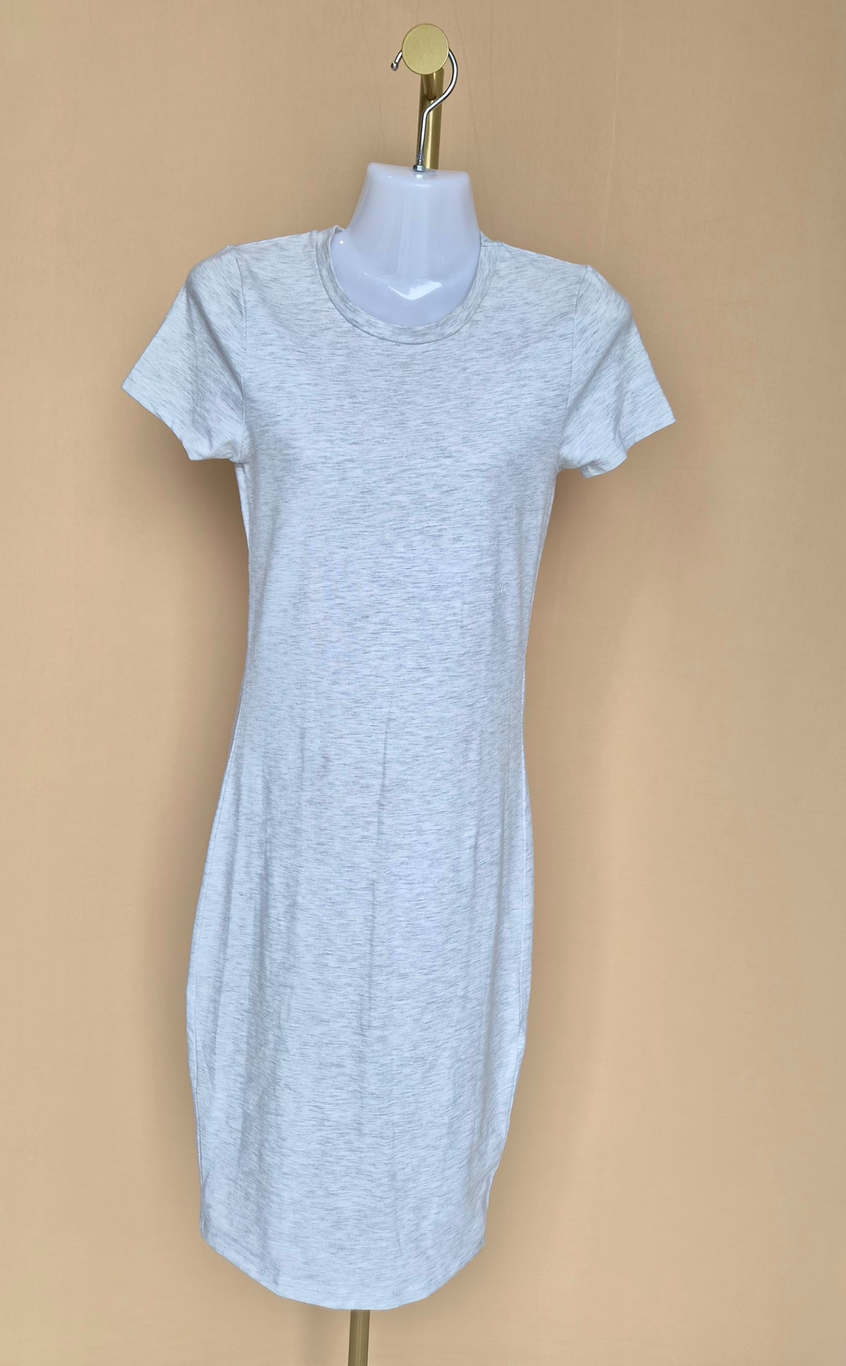 Cotton On Light Grey Marle T-Shirt Midi Dress – Size S