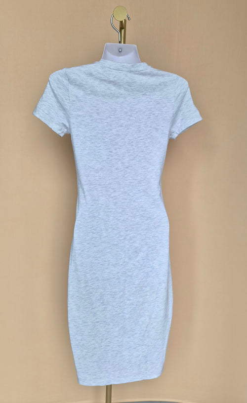 Cotton On Light Grey Marle T-Shirt Midi Dress – Size S