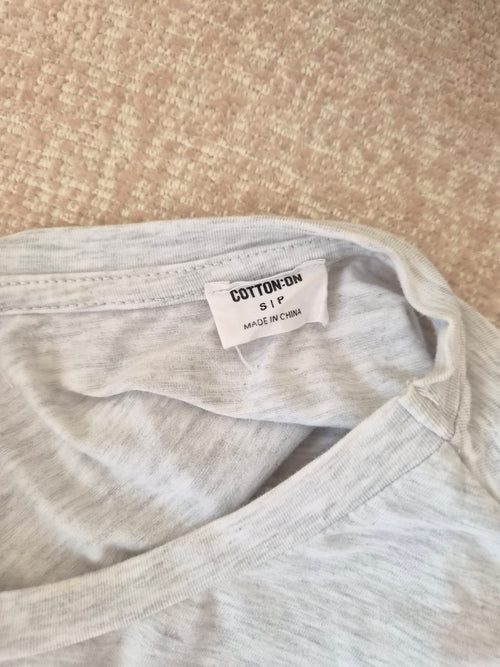 Cotton On Light Grey Marle T-Shirt Midi Dress – Size S