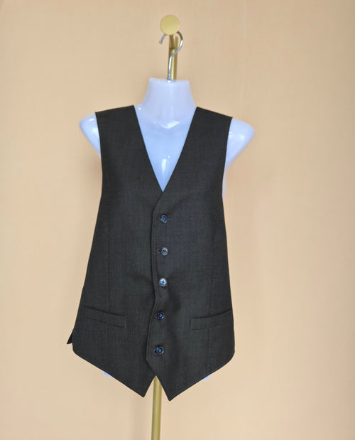 River Island Men’s Charcoal Grey Tailored Waistcoat – Size L
