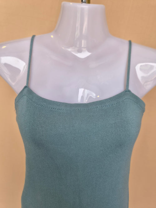 RUEE Sage Knit Cami Mini Dress- Free Size