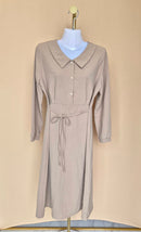 ID Store Beige Collared Midi Dress