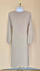 ID Store Beige Collared Midi Dress