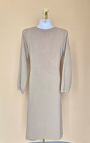 ID Store Beige Collared Midi Dress