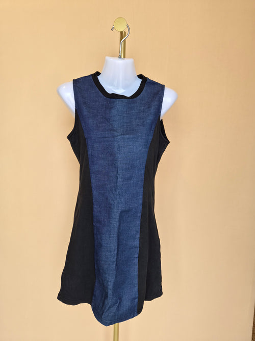 FAVE by SHINE Denim-Panel Sleeveless Dress – Size M
