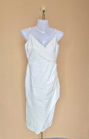 Lulus Ivory Wrap Midi Dress – Size