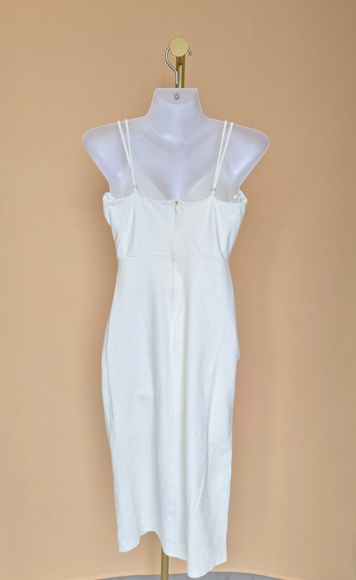 Lulus Ivory Wrap Midi Dress – Size