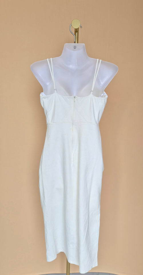 Lulus Ivory Wrap Midi Dress – Size