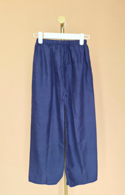 Navy Blue Wide-Leg Pants