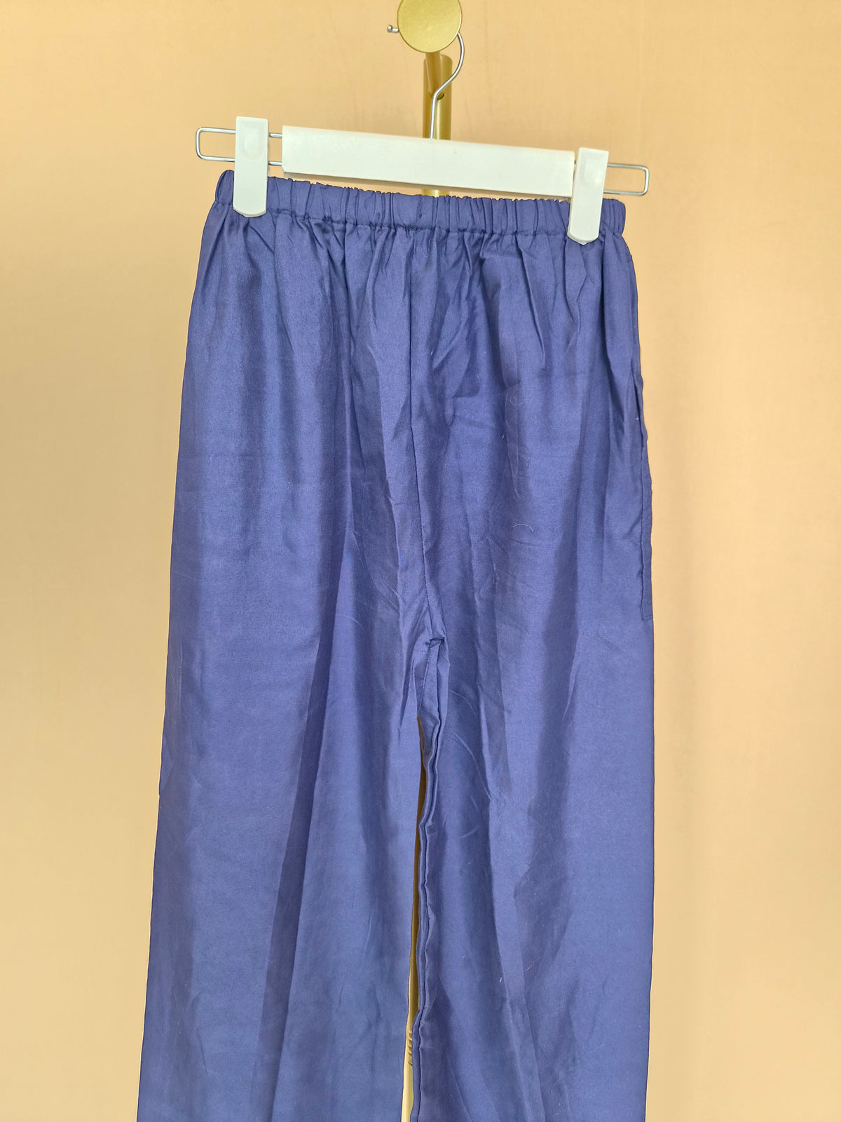 Navy Blue Wide-Leg Pants