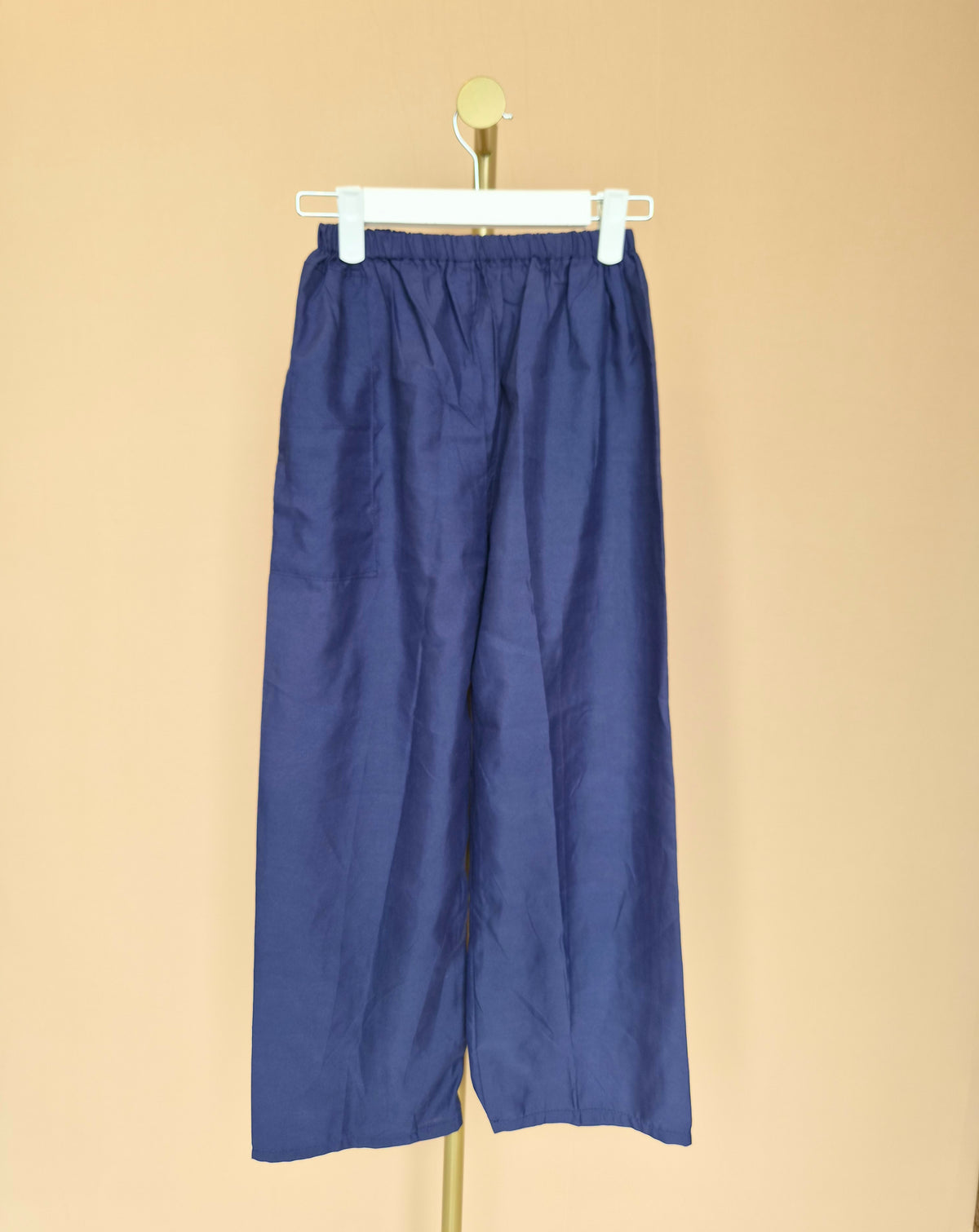 Navy Blue Wide-Leg Pants